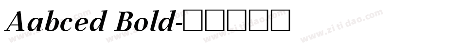 Aabced Bold字体转换